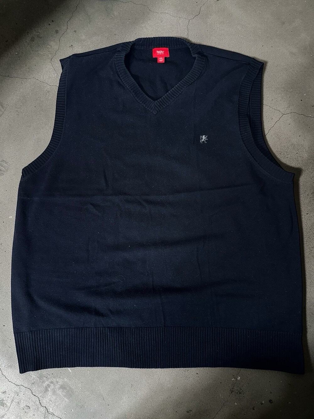 Vintage Y2K Men's Mossimo Black V- Neck Pull Over Vest XL Sweater
